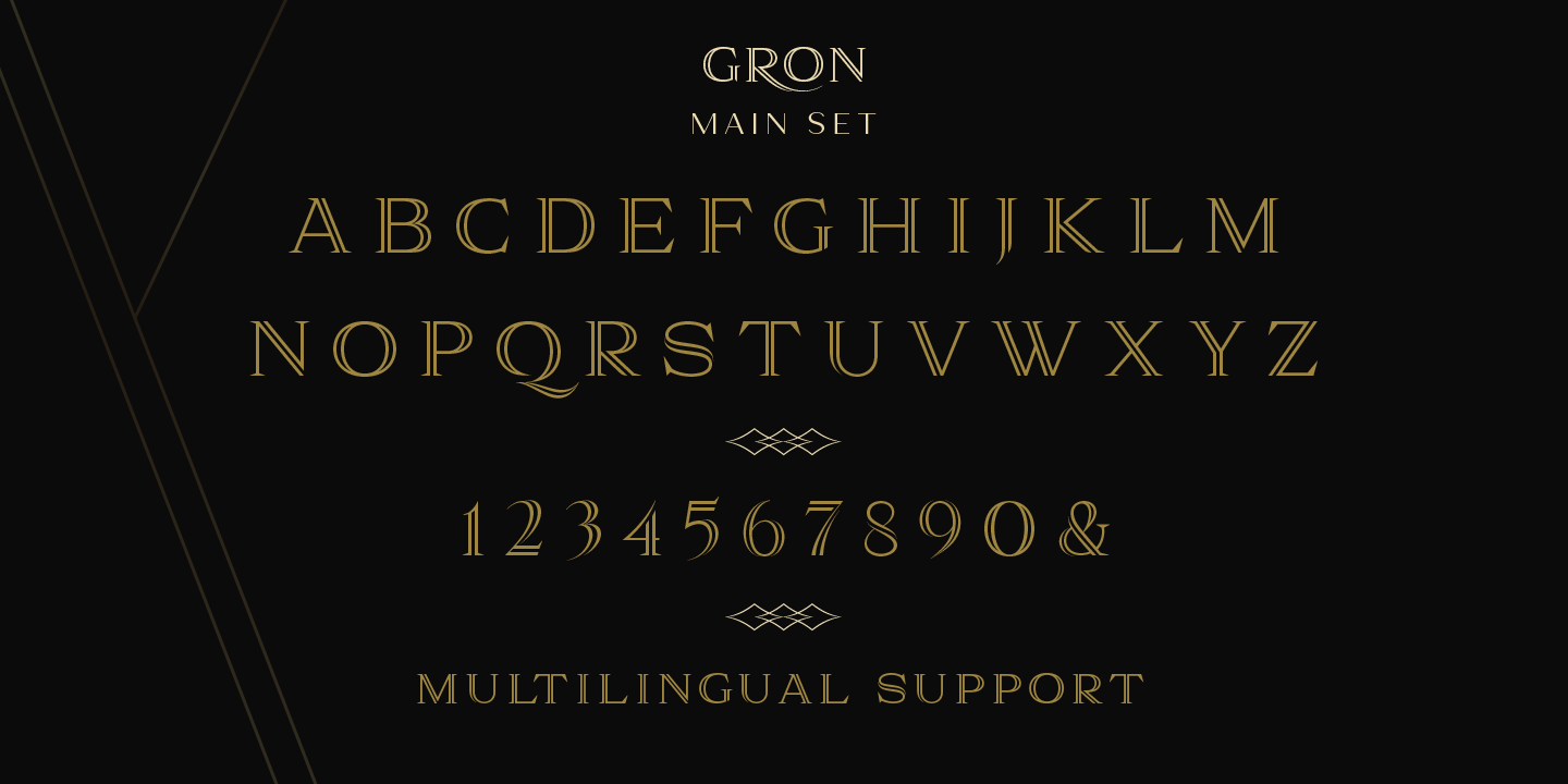 Beispiel einer Gron Regular-Schriftart